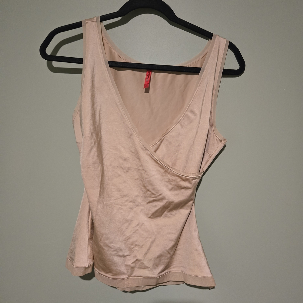 SPANX Tan V-Neck Tank Top
